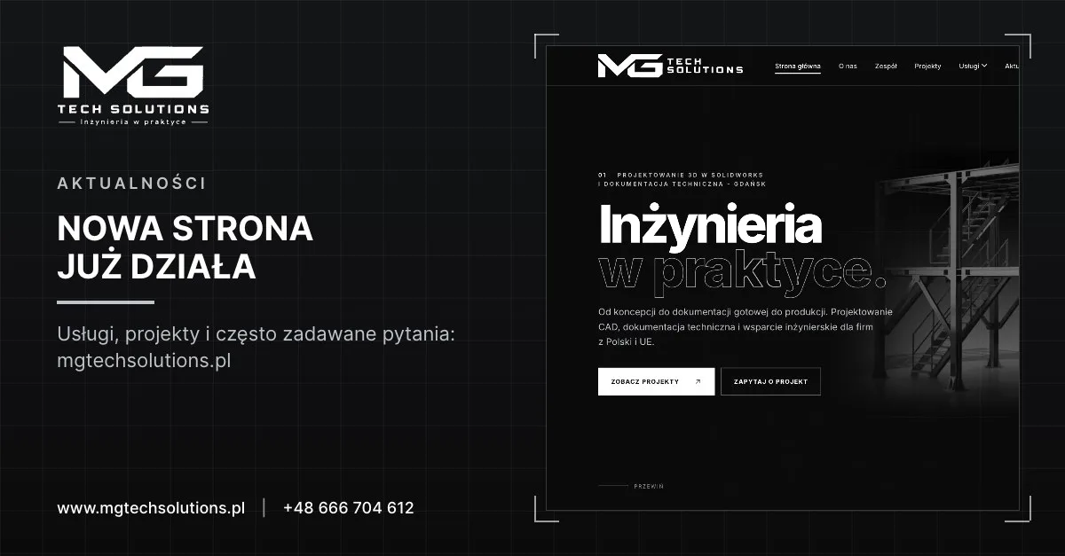 Premiera: nowa strona mgtechsolutions.pl