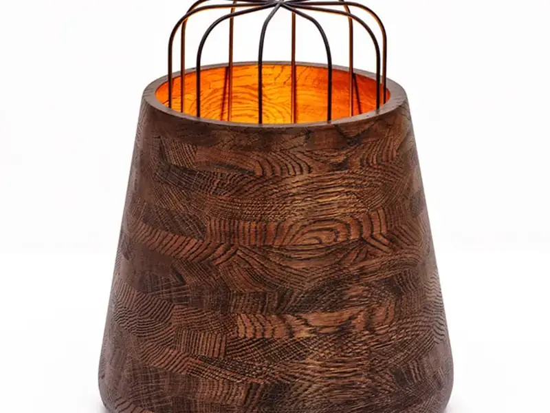 Lampa Bullet Small z litego dębu