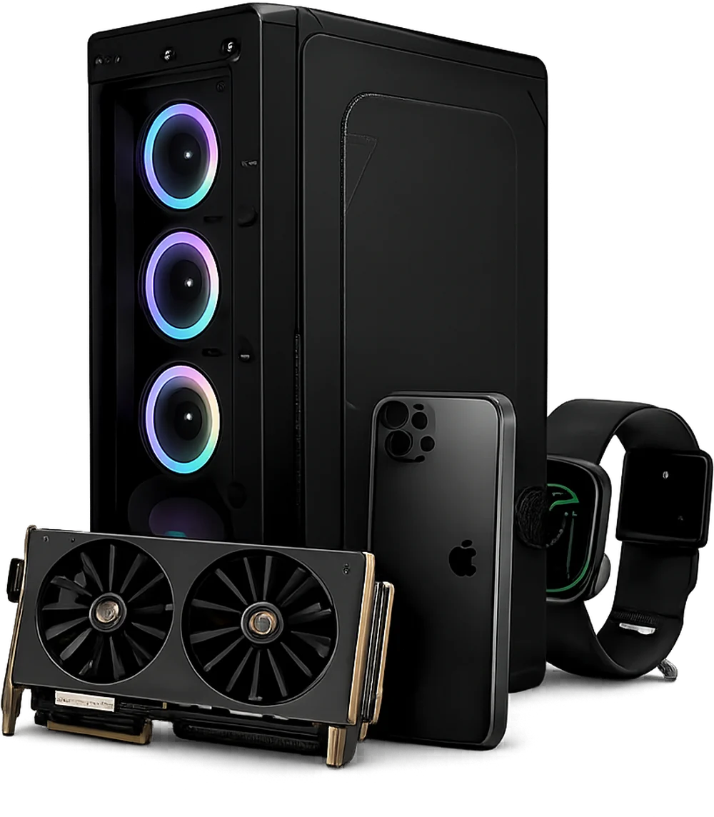 Sprzęt, który skupujemy: komputer PC z RGB, karta graficzna, telefon i smartwatch
