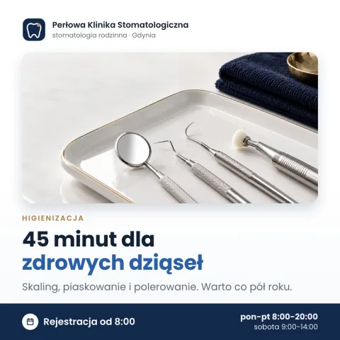 Przykładowa grafika: higienizacja w 45 minut