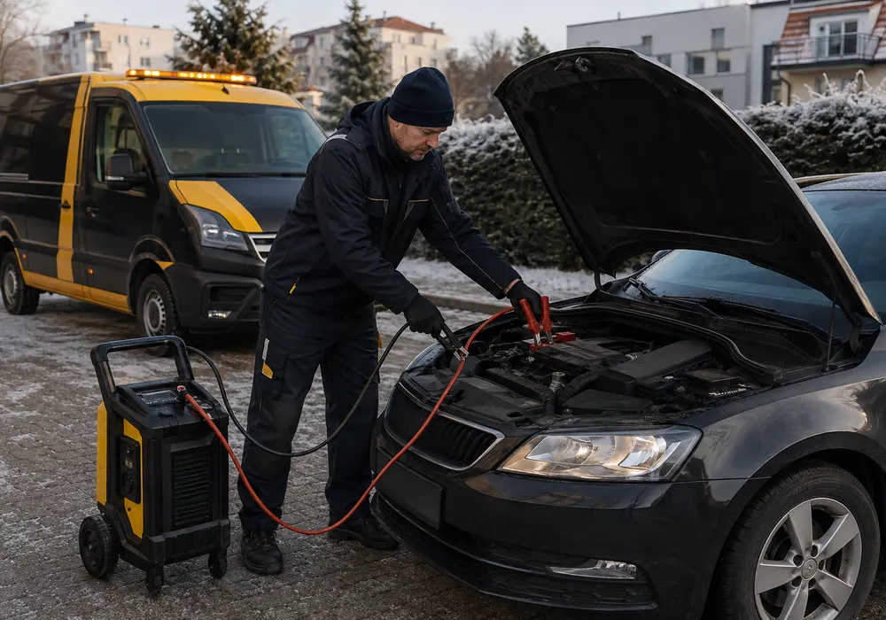 Awaryjne uruchamianie samochodu z rozładowanym akumulatorem