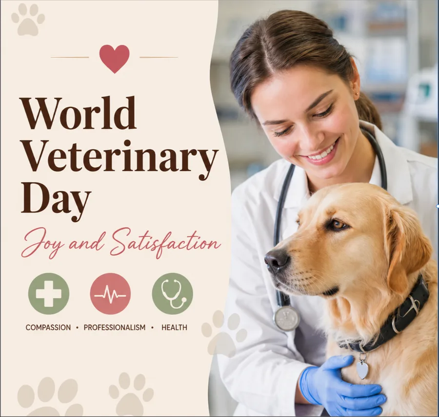 Poster: World Veterinary Day — joy and satisfaction