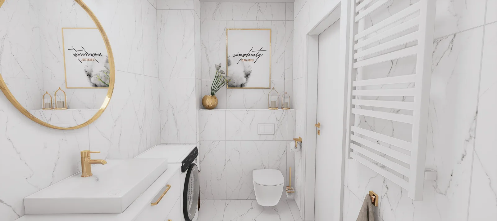 Strefa WC i dekoracje