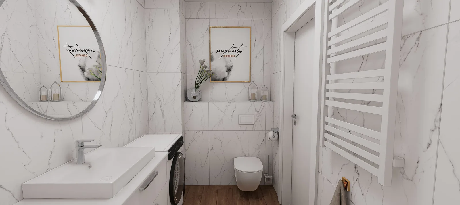 Strefa WC i dekoracje